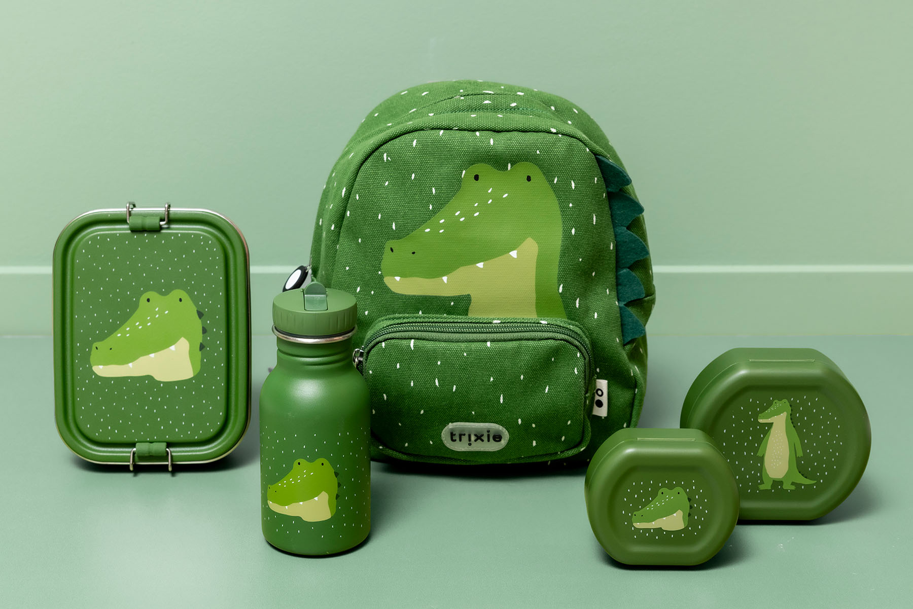 Snack box with clip - 2pcs - Mr. Alligator